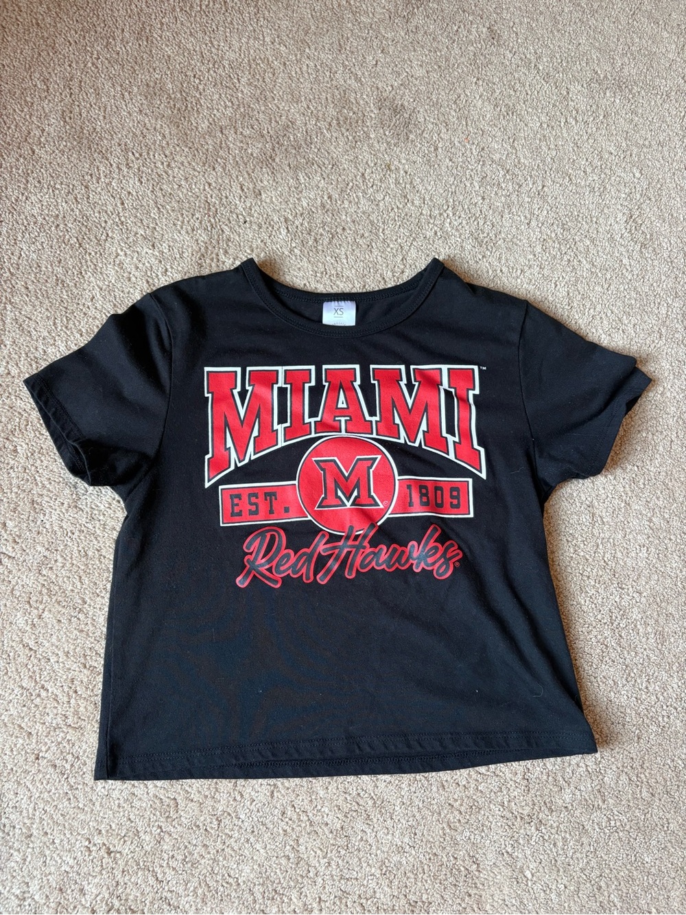 Miami Ohio RedHawks Black & Red Baby Tee